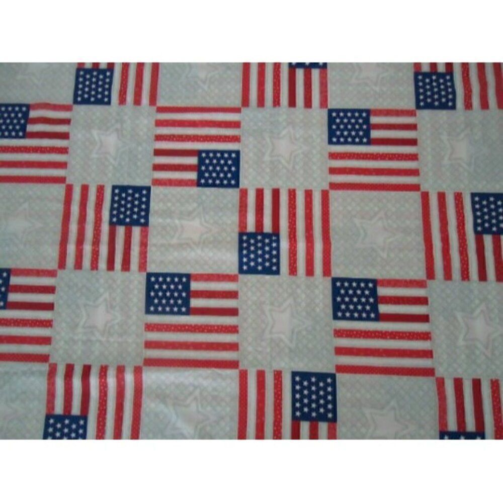 Daisy Kingdom For Quilters Fabric Stars Stripes Faux Flag Star Fabric 2.5 Yards